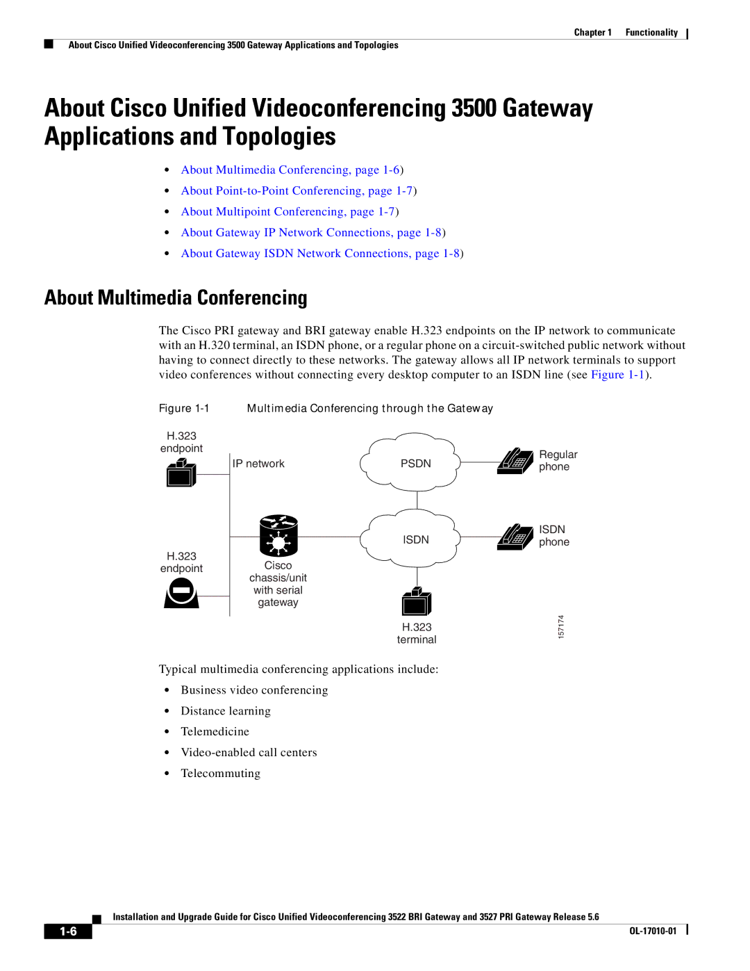 Cisco Systems 3522 BRI manual About Multimedia Conferencing, Multimedia Conferencing through the Gateway 