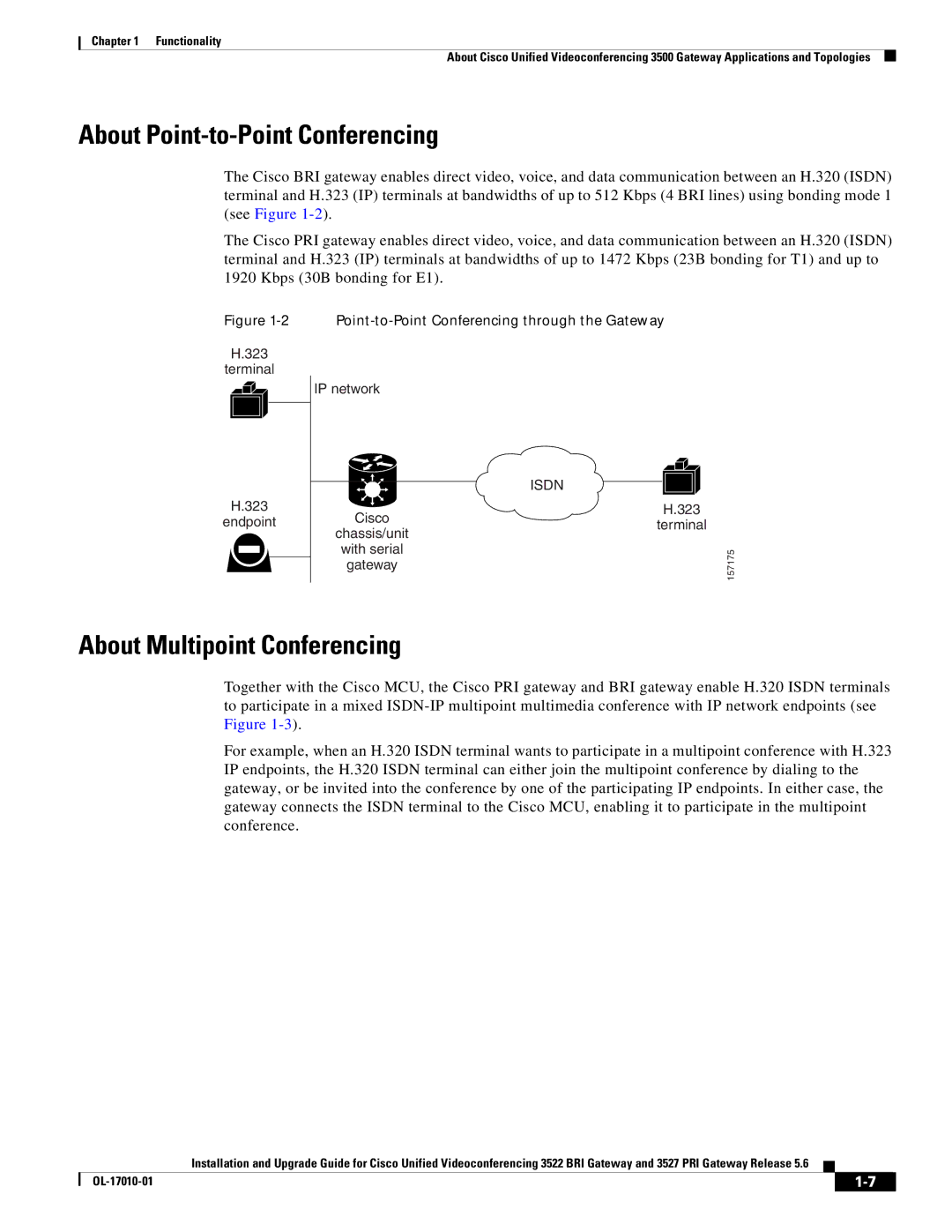 Cisco Systems 3522 BRI manual About Point-to-Point Conferencing, About Multipoint Conferencing 