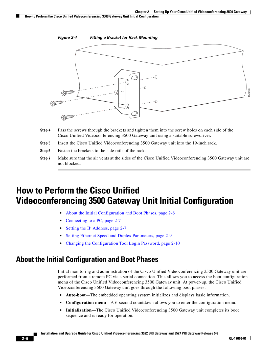 Cisco Systems 3522 BRI manual How to Perform the Cisco Unified, About the Initial Configuration and Boot Phases 