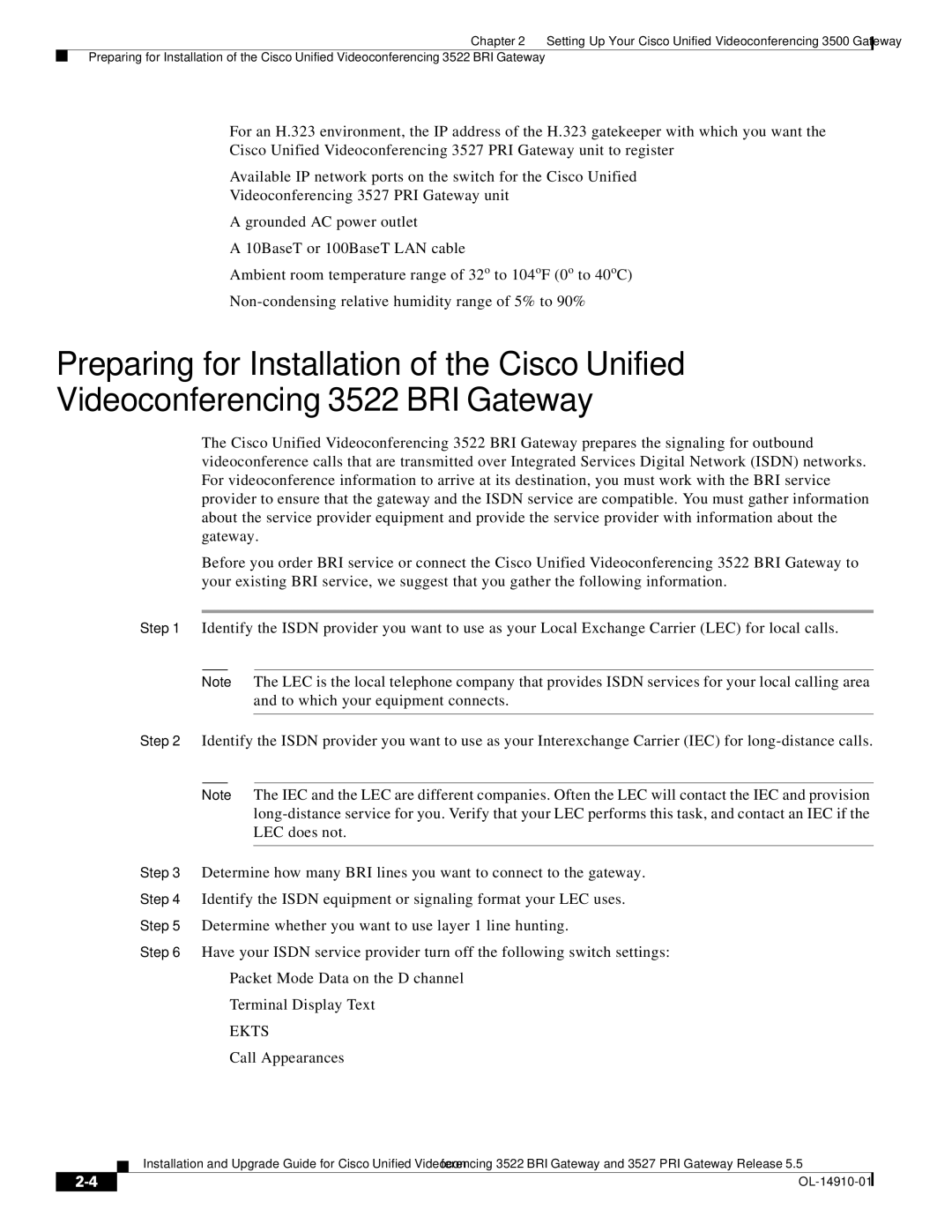 Cisco Systems 3527 PRI, 3522 BRI manual Ekts, Call Appearances 