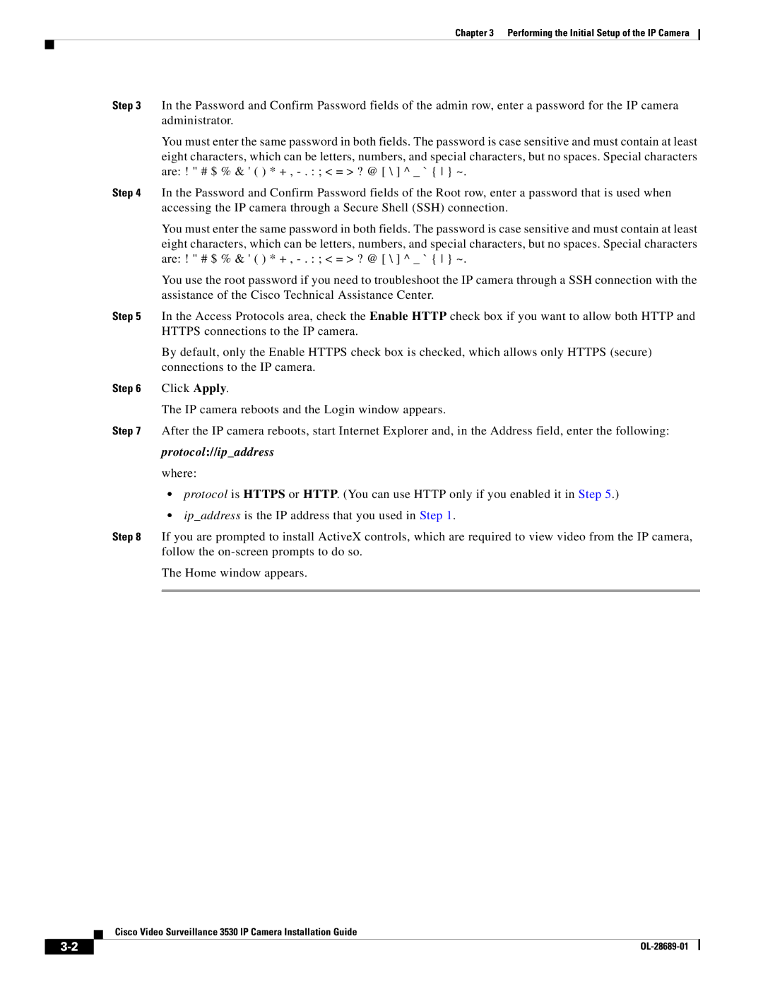 Cisco Systems 3530 manual Protocol//ipaddress 