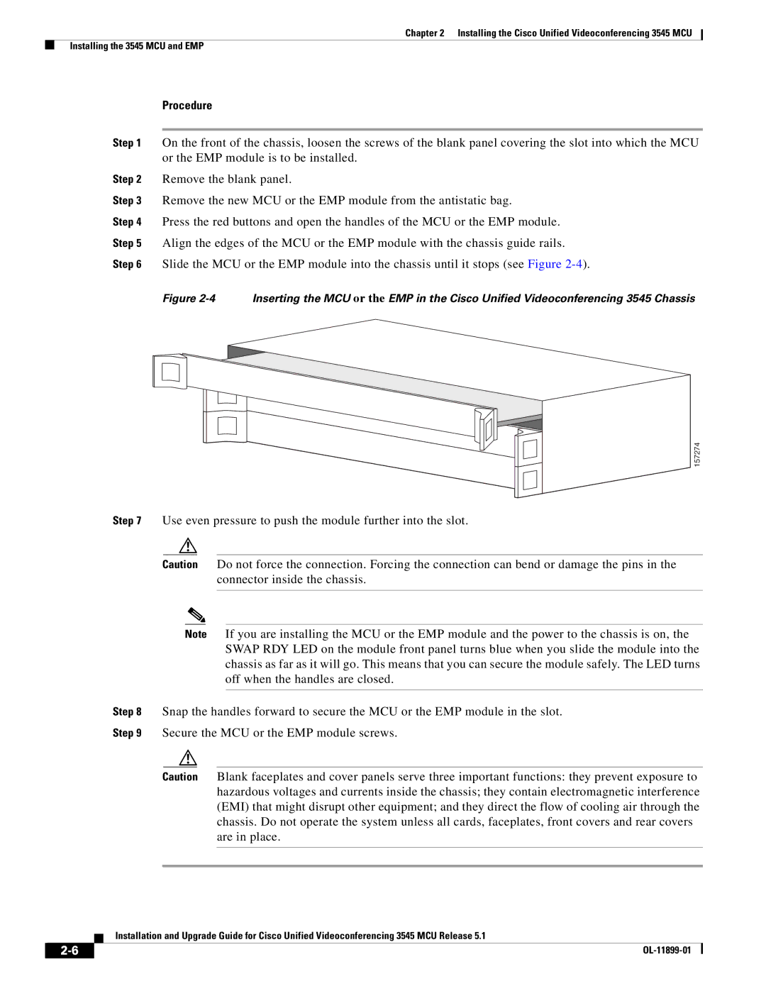 Cisco Systems 3545 MCU manual 157274 