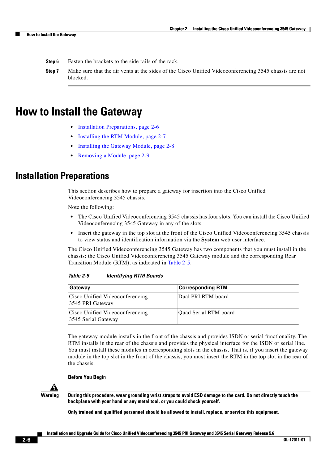 Cisco Systems 3545 PRI, 3545 Serial manual How to Install the Gateway, Installation Preparations 