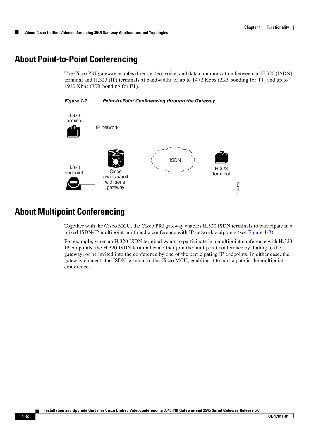 Cisco Systems 3545 PRI, 3545 Serial manual About Point-to-Point Conferencing, About Multipoint Conferencing 