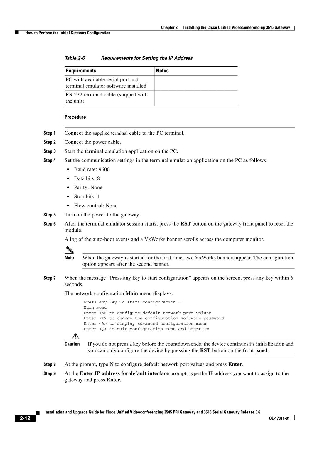 Cisco Systems 3545 PRI, 3545 Serial manual Requirements 