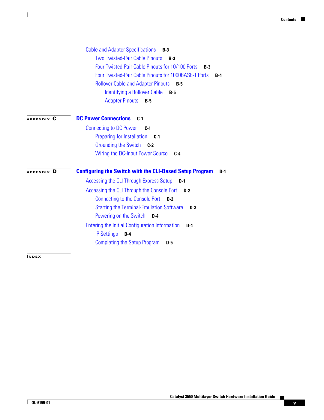 Cisco Systems 3550 manual IP Settings D-4 