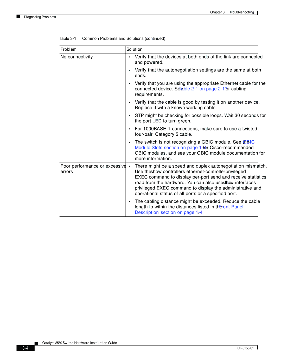 Cisco Systems 3550 manual Use the show controllers ethernet-controller privileged 