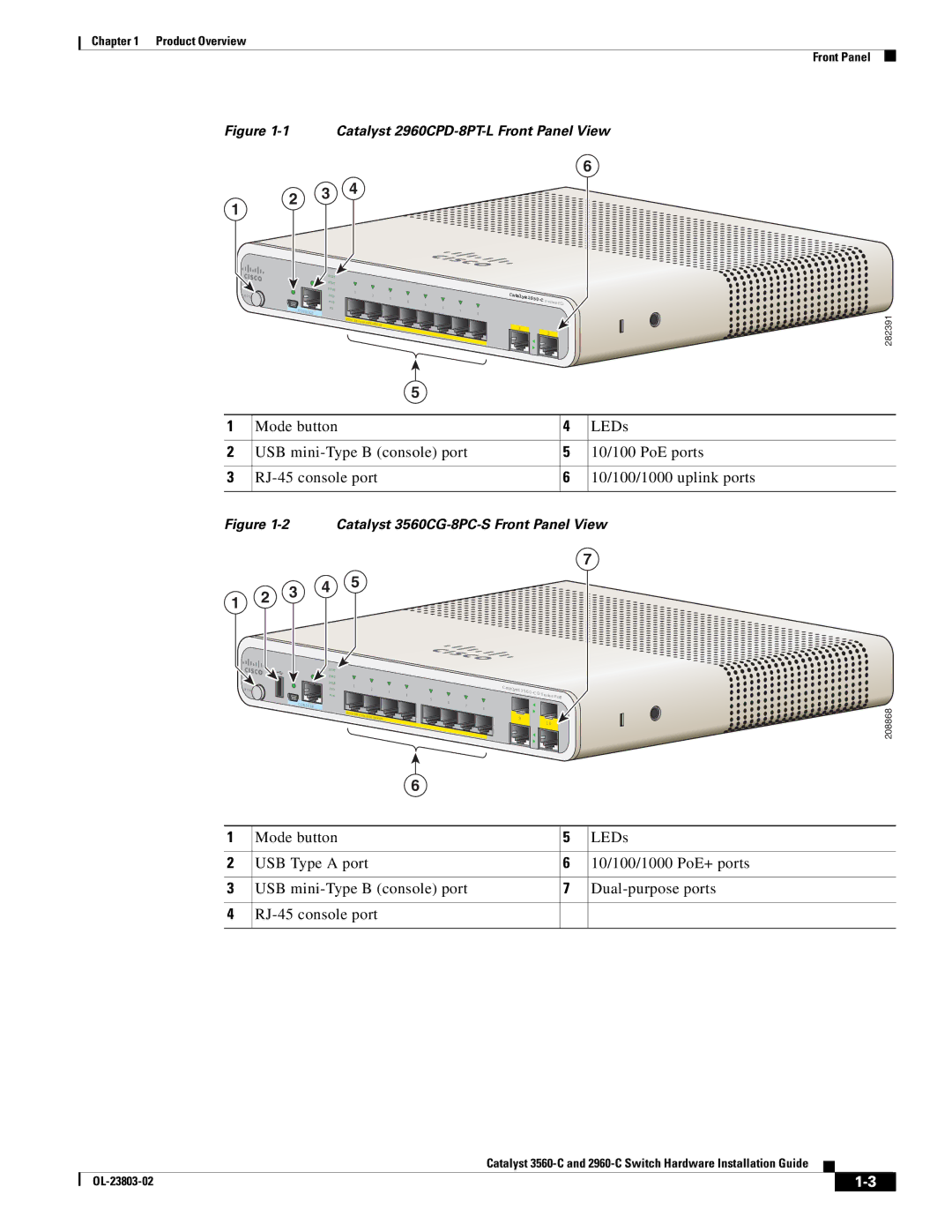 Cisco Systems 3560-C manual 3 4 