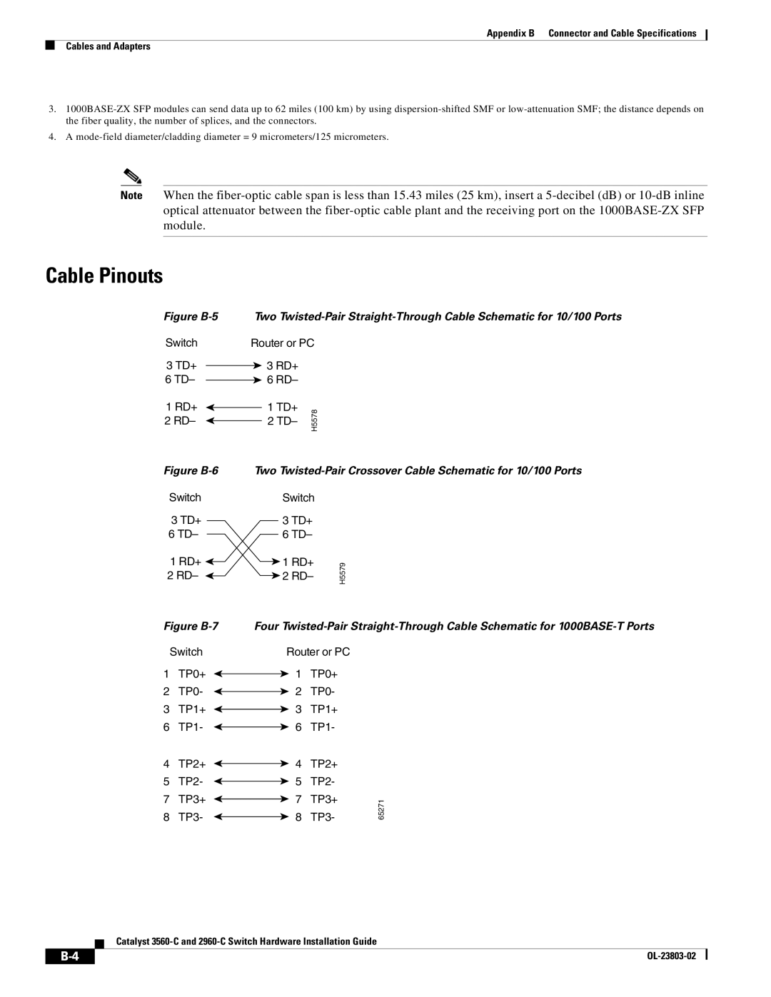 Cisco Systems 3560-C manual Cable Pinouts, TP3 