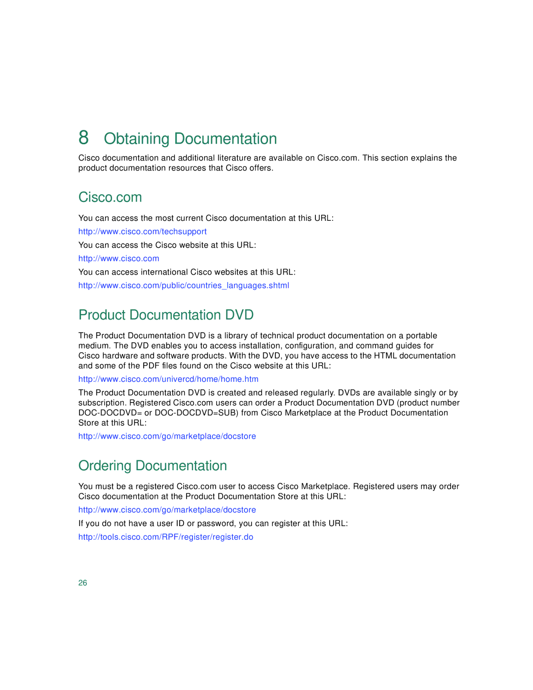 Cisco Systems 3560 warranty Obtaining Documentation, Cisco.com, Product Documentation DVD Ordering Documentation 