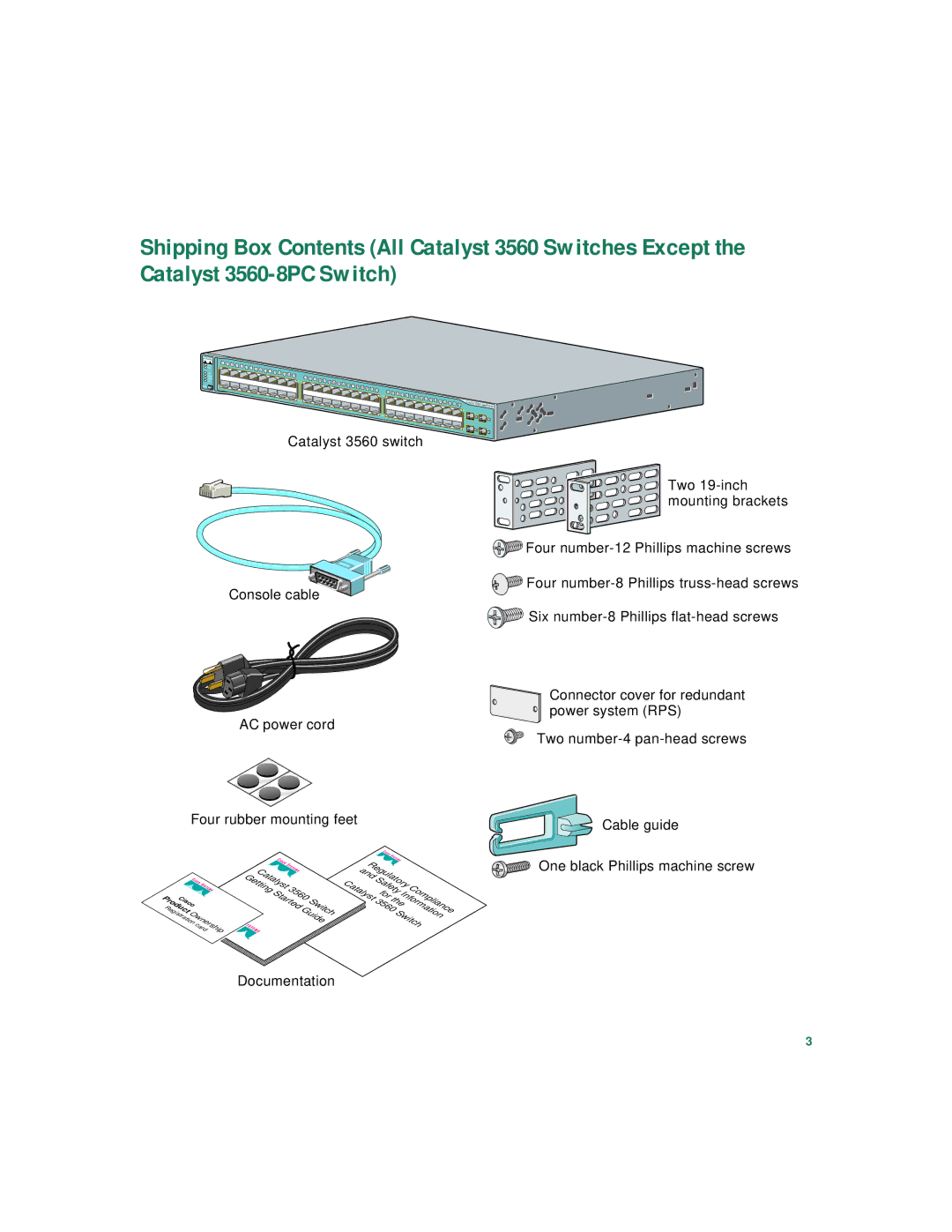 Cisco Systems warranty Catalyst 3560 switch 