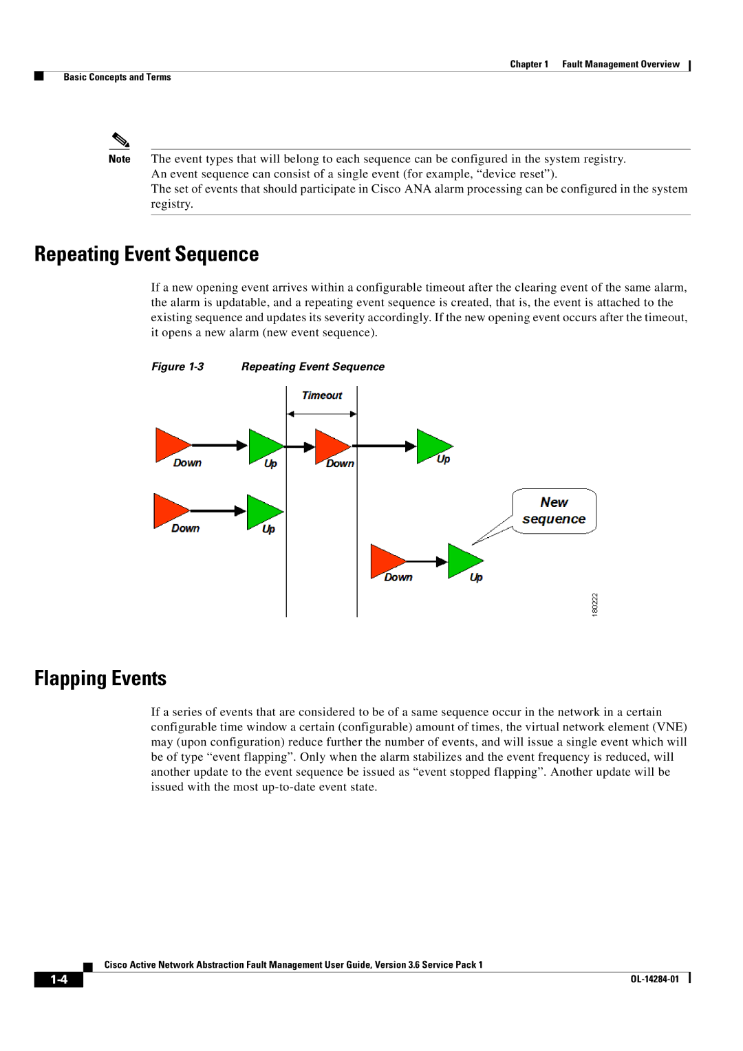 Cisco Systems 3.6 specifications Repeating Event Sequence, Flapping Events 