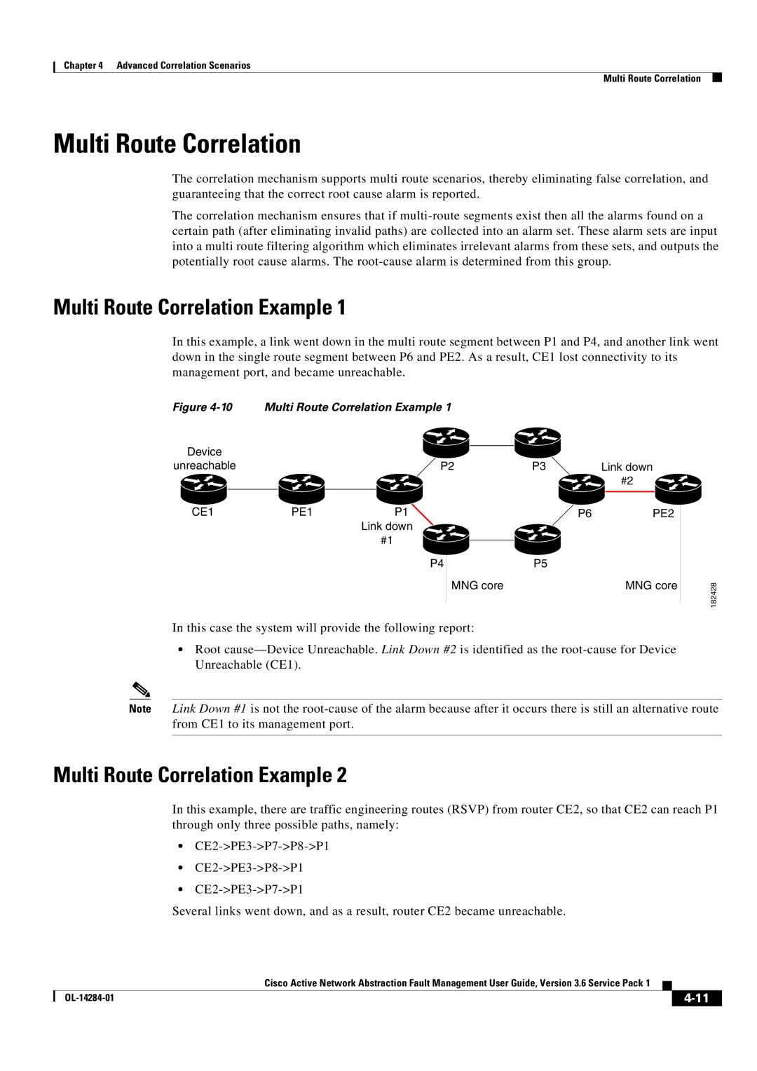 Cisco Systems 3.6 specifications Multi Route Correlation Example 