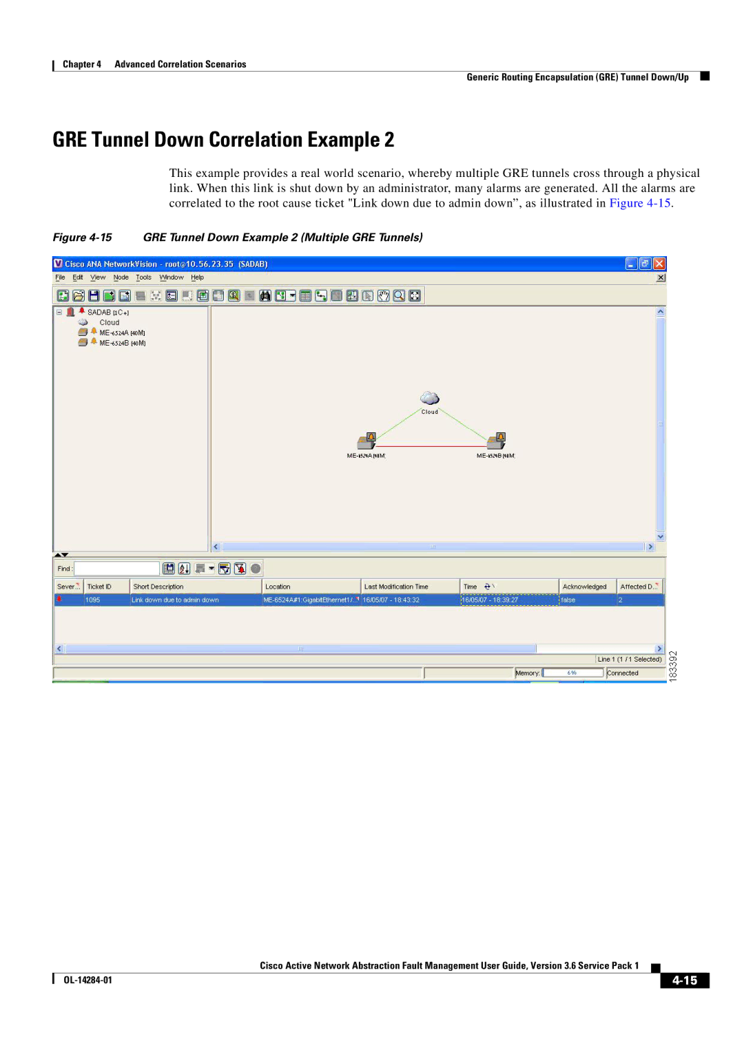 Cisco Systems 3.6 specifications GRE Tunnel Down Example 2 Multiple GRE Tunnels 