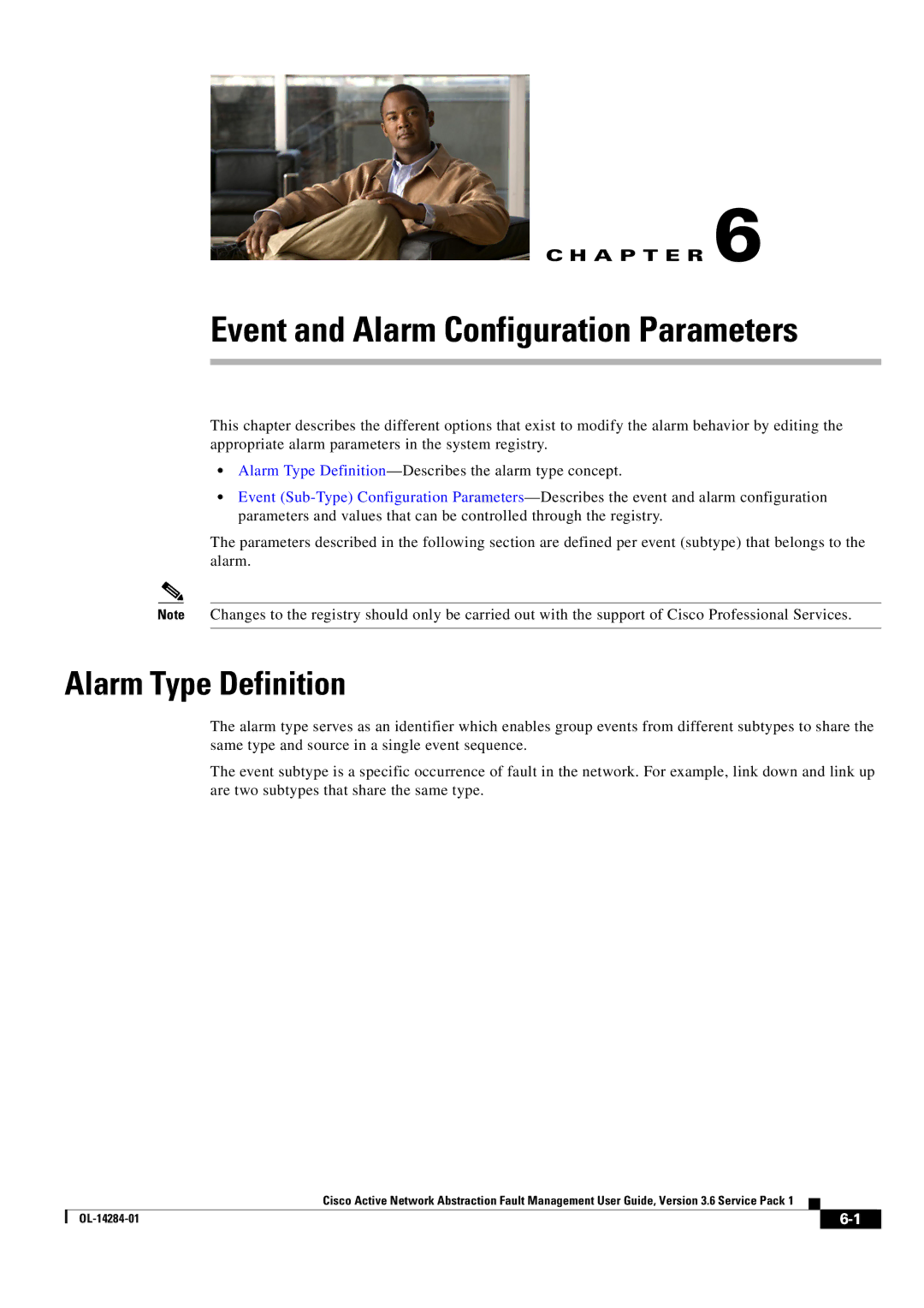 Cisco Systems 3.6 specifications Event and Alarm Configuration Parameters, Alarm Type Definition 