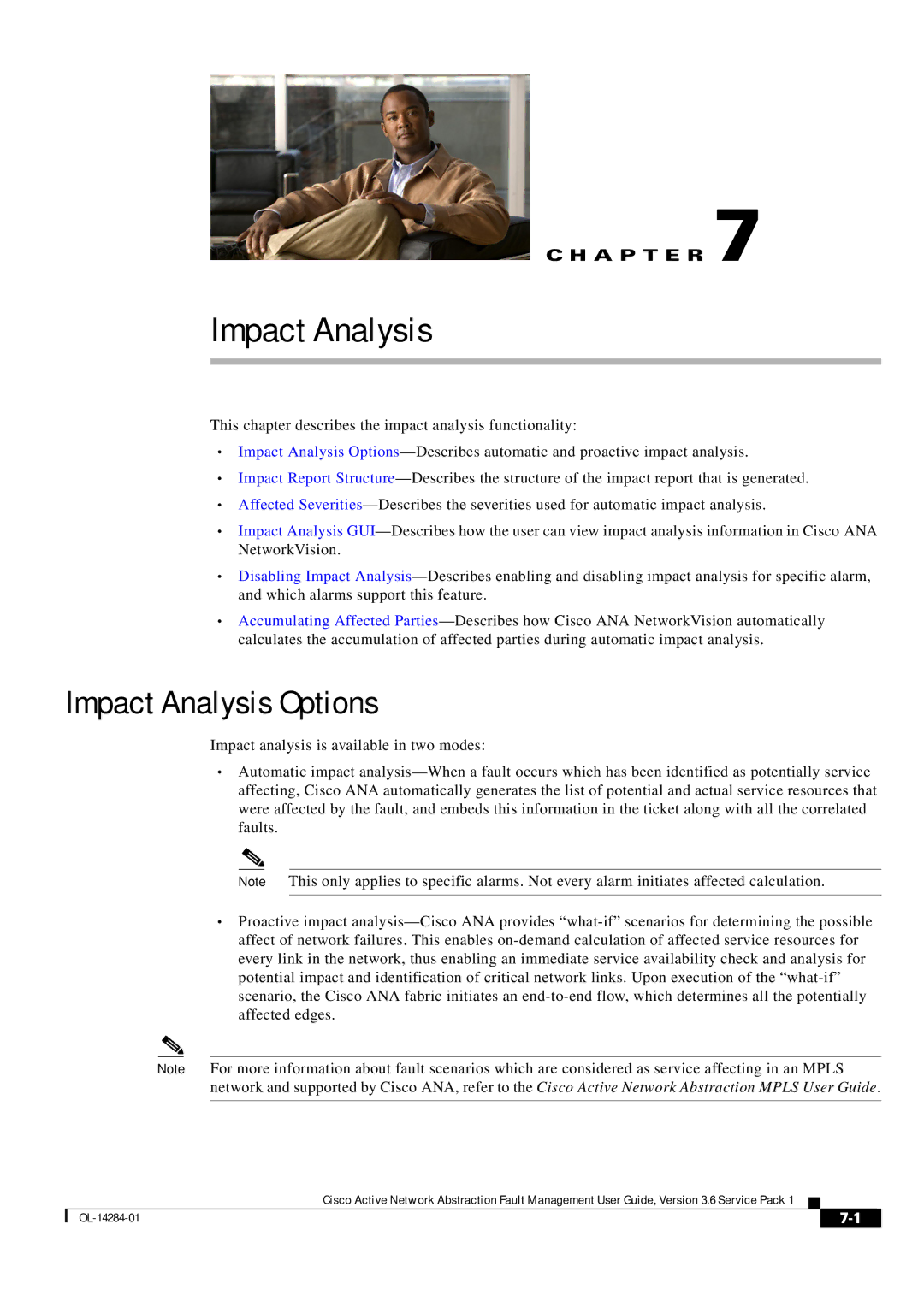 Cisco Systems 3.6 specifications Impact Analysis Options 