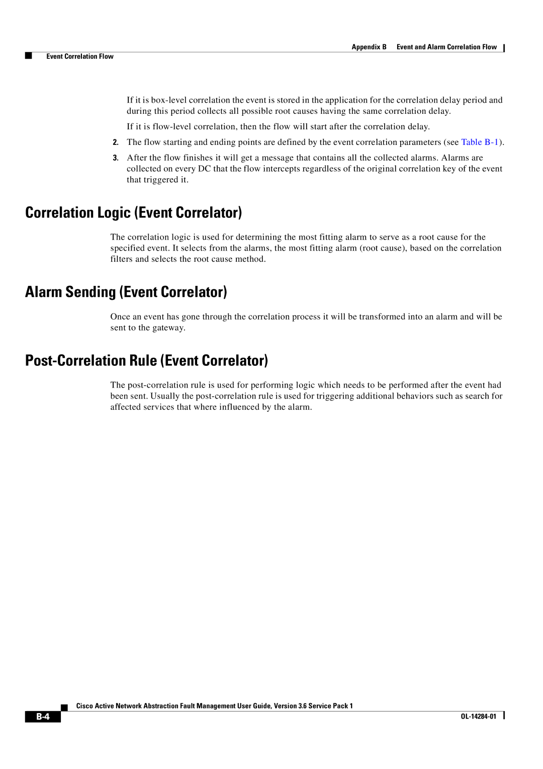 Cisco Systems 3.6 specifications Correlation Logic Event Correlator, Alarm Sending Event Correlator 