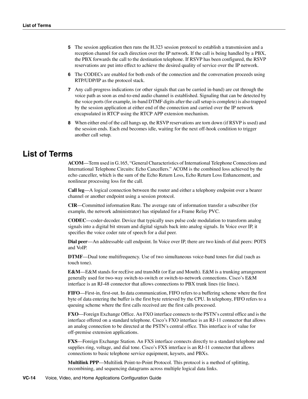 Cisco Systems 3600 manual List of Terms 