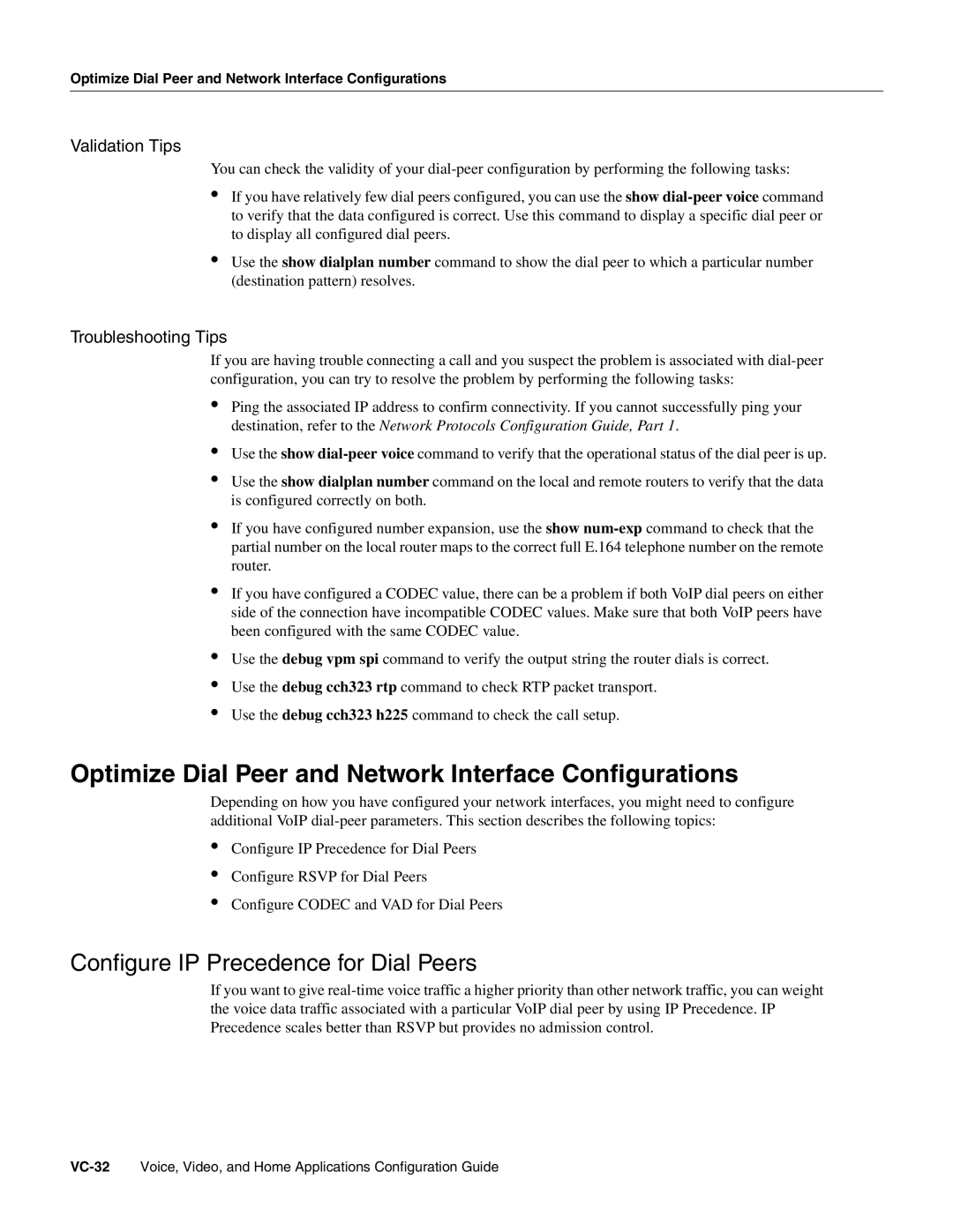 Cisco Systems 3600 manual Optimize Dial Peer and Network Interface Configurations, Configure IP Precedence for Dial Peers 