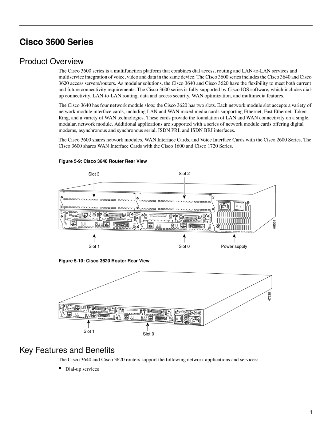 Cisco Systems manual Product Overview, Key Features and Beneﬁts, Cisco 3600 Series 
