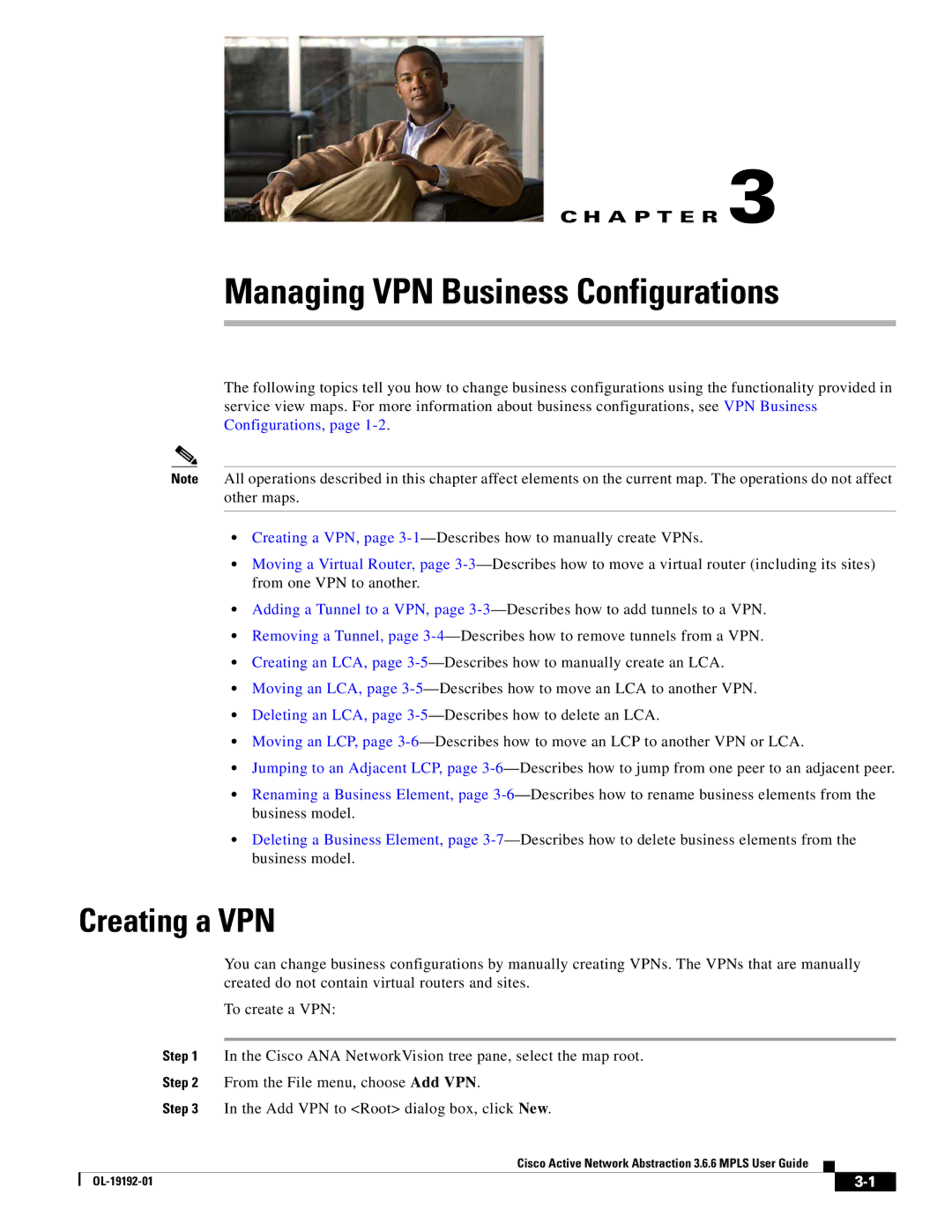 Cisco Systems 3.6.6 manual Managing VPN Business Configurations, Creating a VPN 