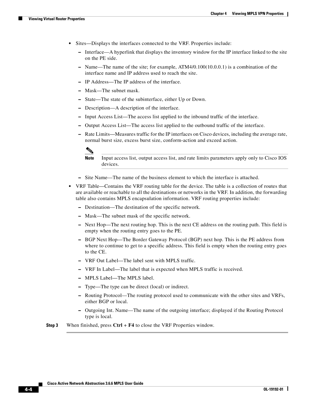 Cisco Systems manual Cisco Active Network Abstraction 3.6.6 Mpls User Guide 