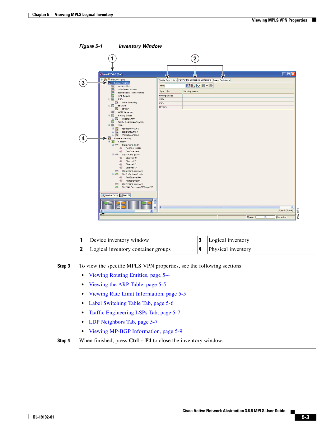 Cisco Systems 3.6.6 manual When finished, press Ctrl + F4 to close the inventory window 