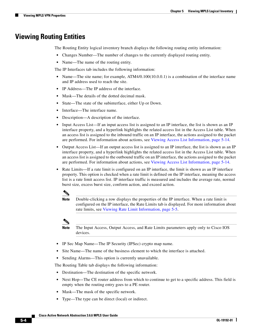 Cisco Systems 3.6.6 manual Viewing Routing Entities 