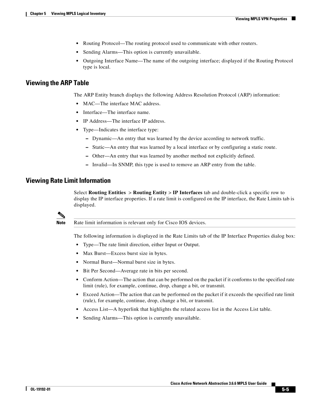 Cisco Systems 3.6.6 manual Viewing the ARP Table 