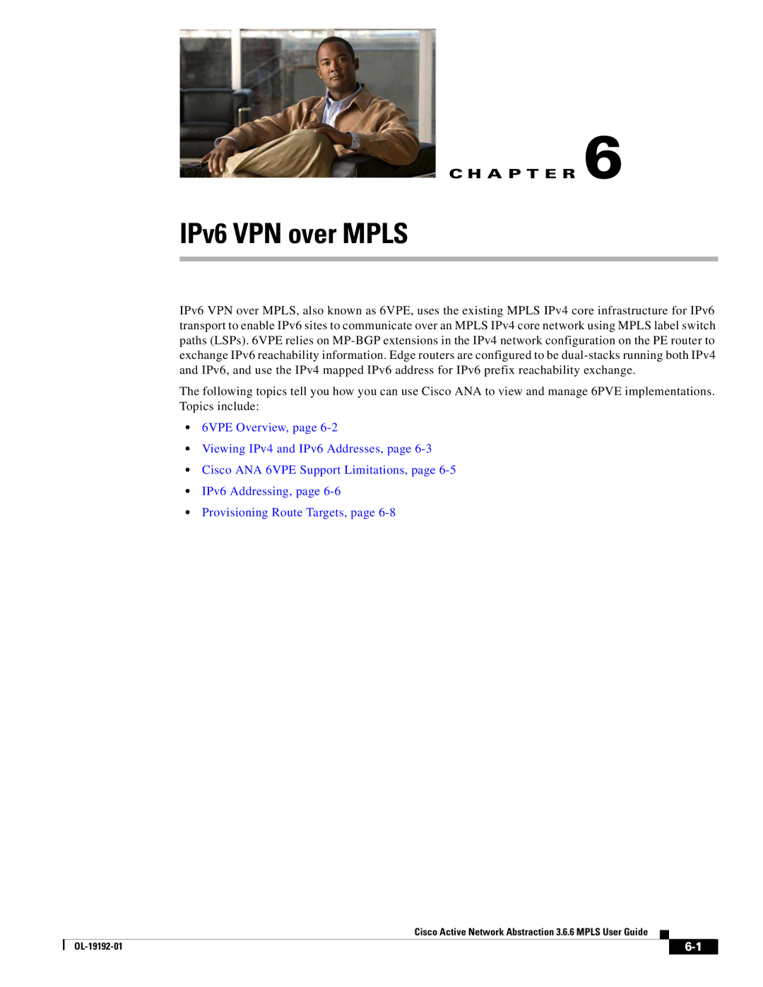 Cisco Systems 3.6.6 manual IPv6 VPN over Mpls 