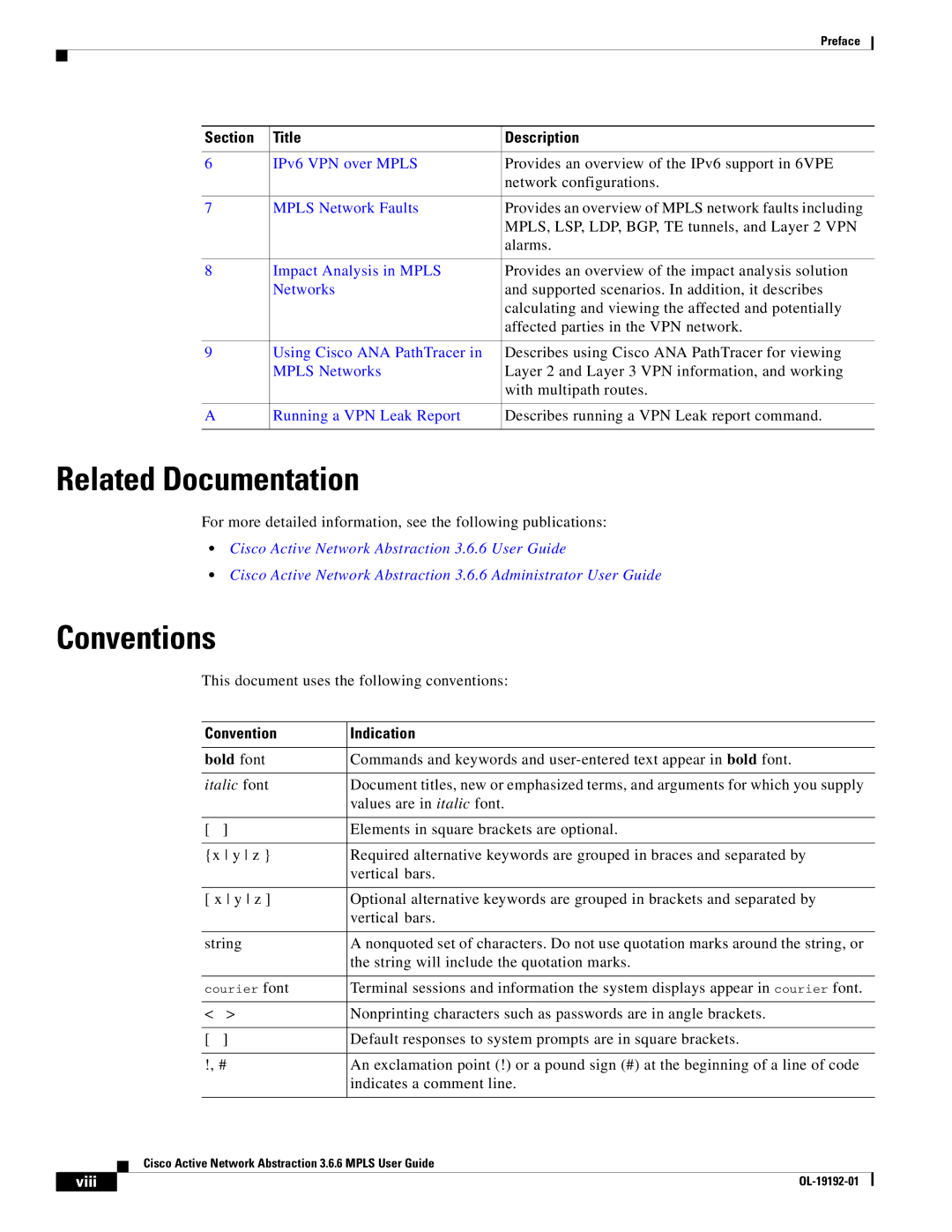 Cisco Systems 3.6.6 manual Related Documentation, Conventions, Convention Indication 