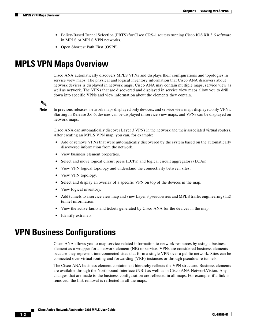Cisco Systems 3.6.6 manual MPLS VPN Maps Overview, VPN Business Configurations 