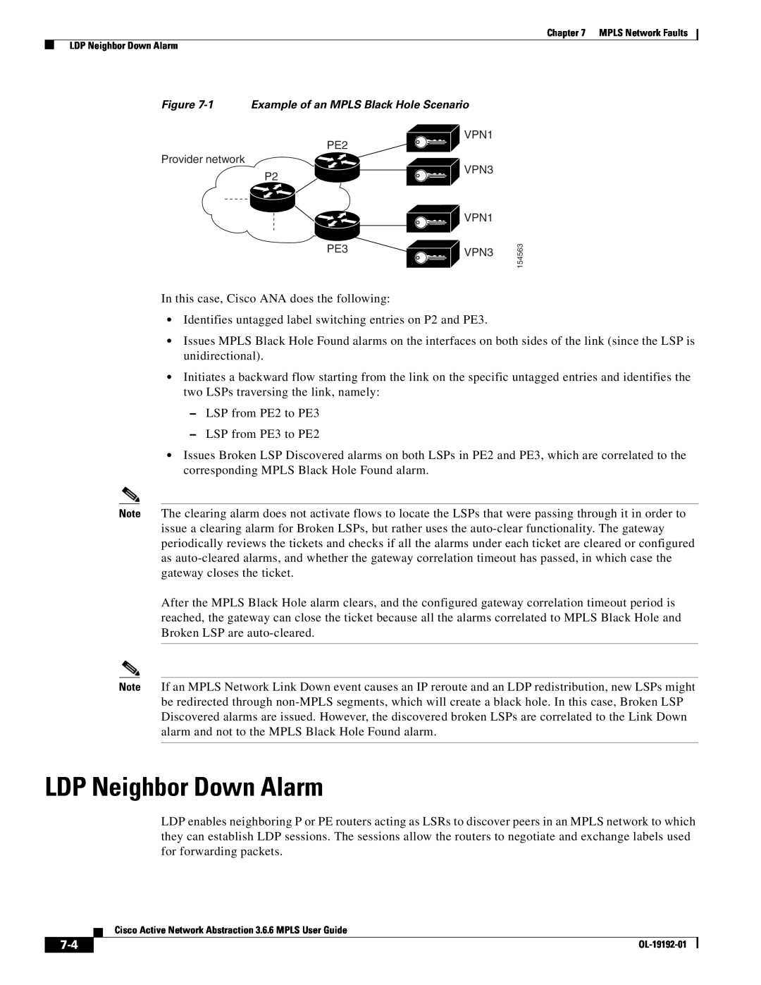 Cisco Systems 3.6.6 manual LDP Neighbor Down Alarm 