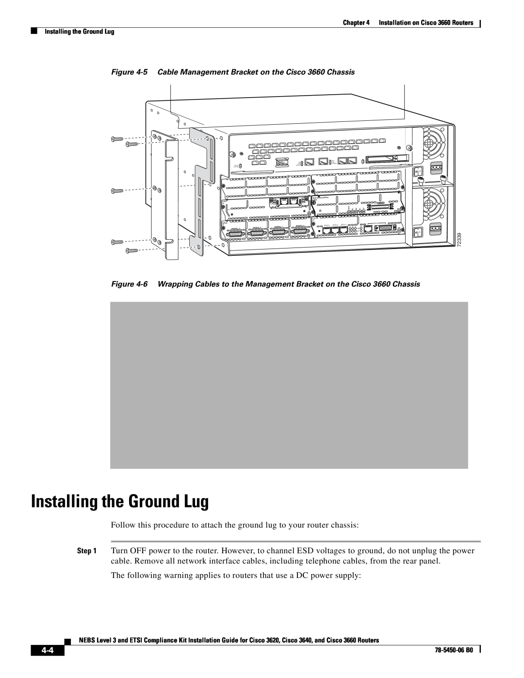 Cisco Systems 3660 manual Installing the Ground Lug 