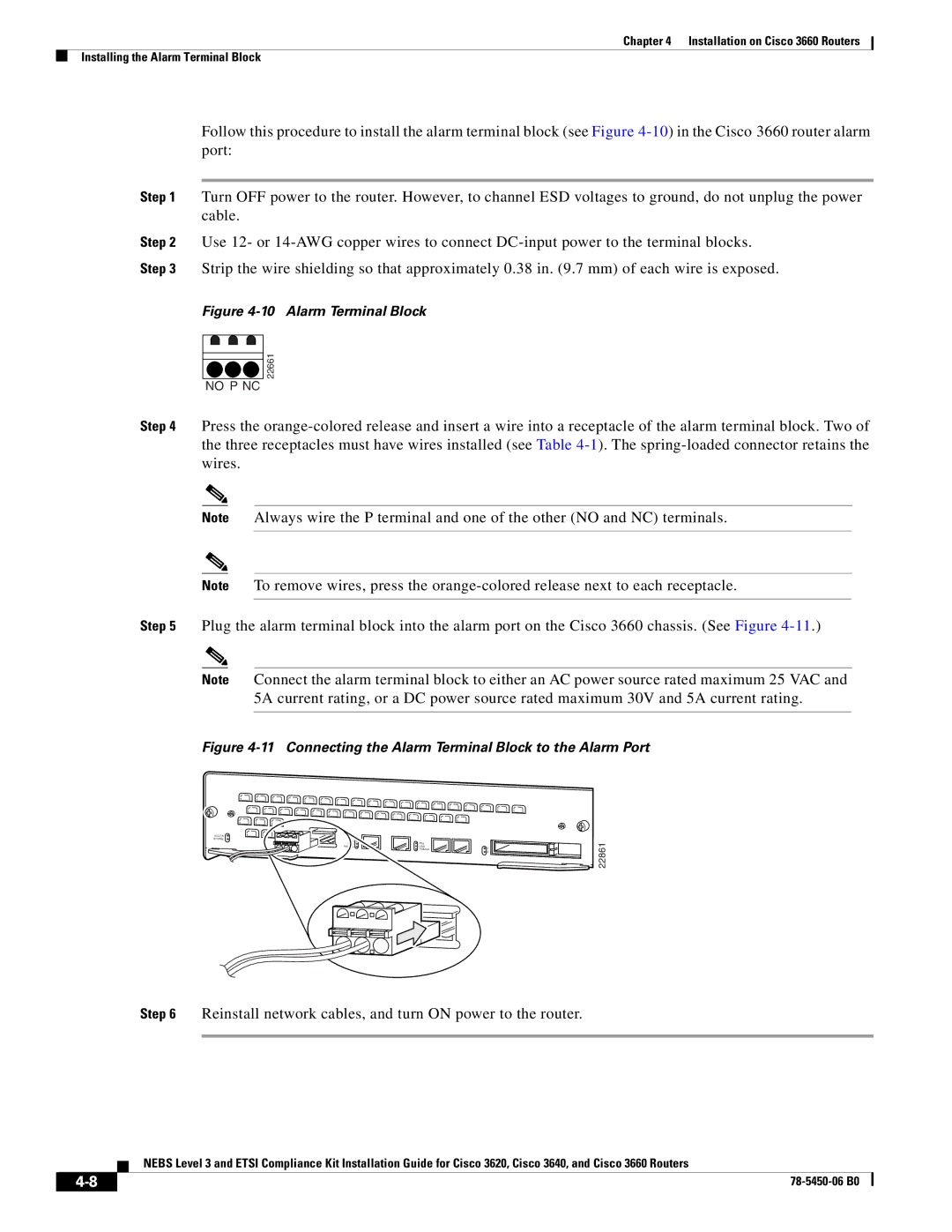 Cisco Systems 3660 manual Reinstall network cables, and turn on power to the router 