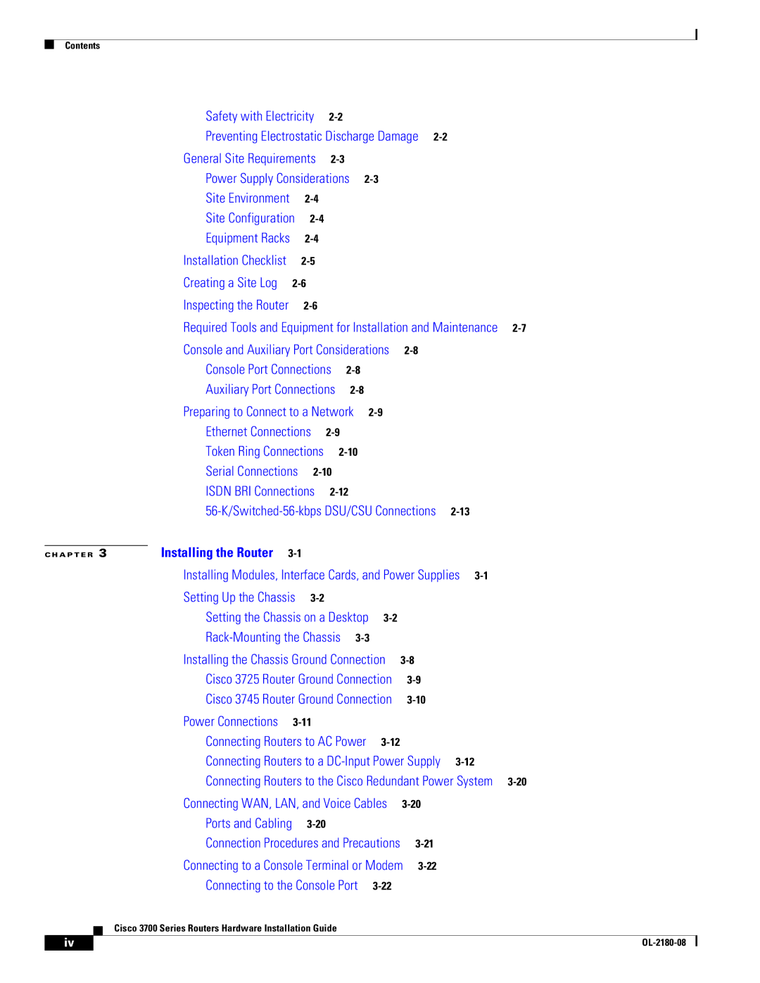 Cisco Systems 3700 Series manual Site Environment 