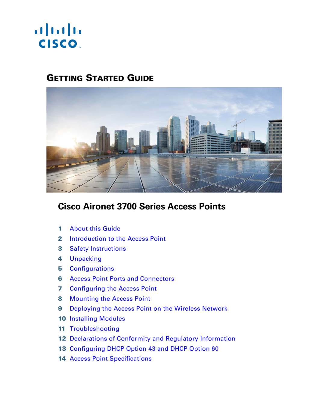 Cisco Systems specifications Cisco Aironet 3700 Series Access Points 