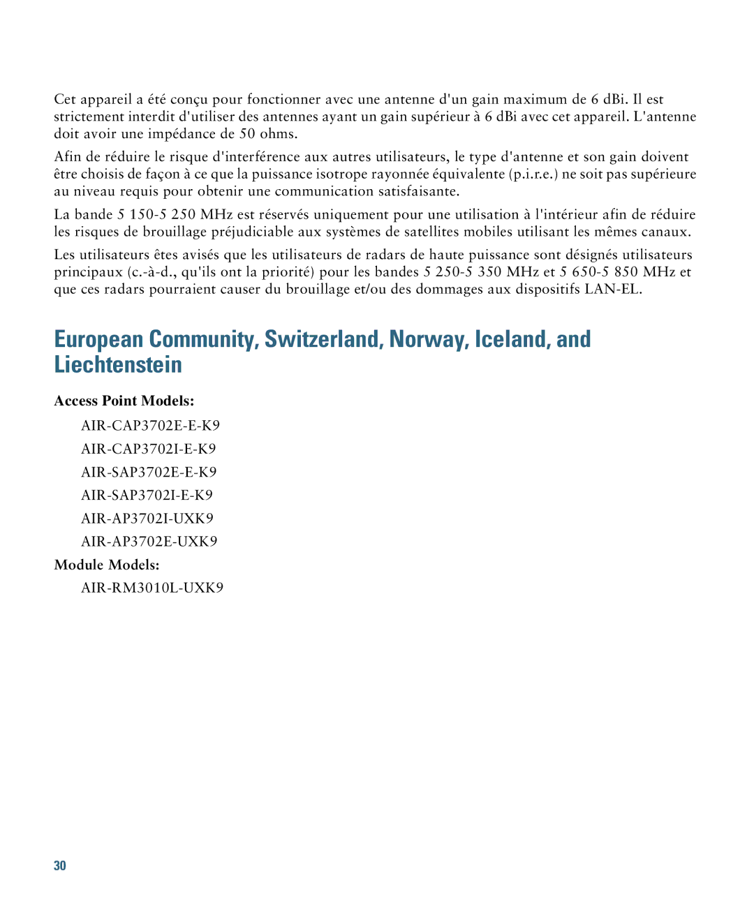 Cisco Systems 3700 specifications Module Models 