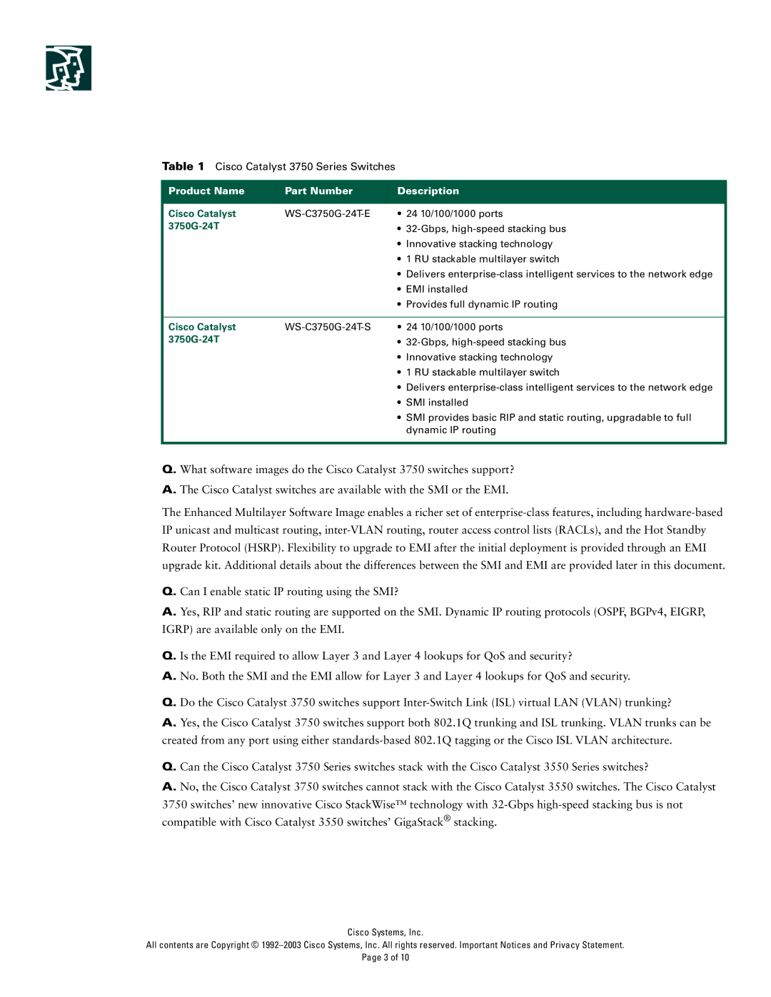 Cisco Systems 3750 Series manual 3750G-24T 