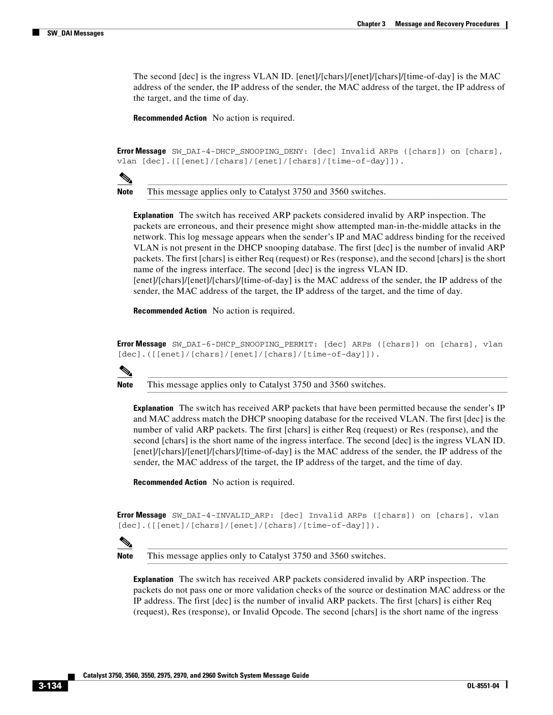 Cisco Systems 3750 manual 134 