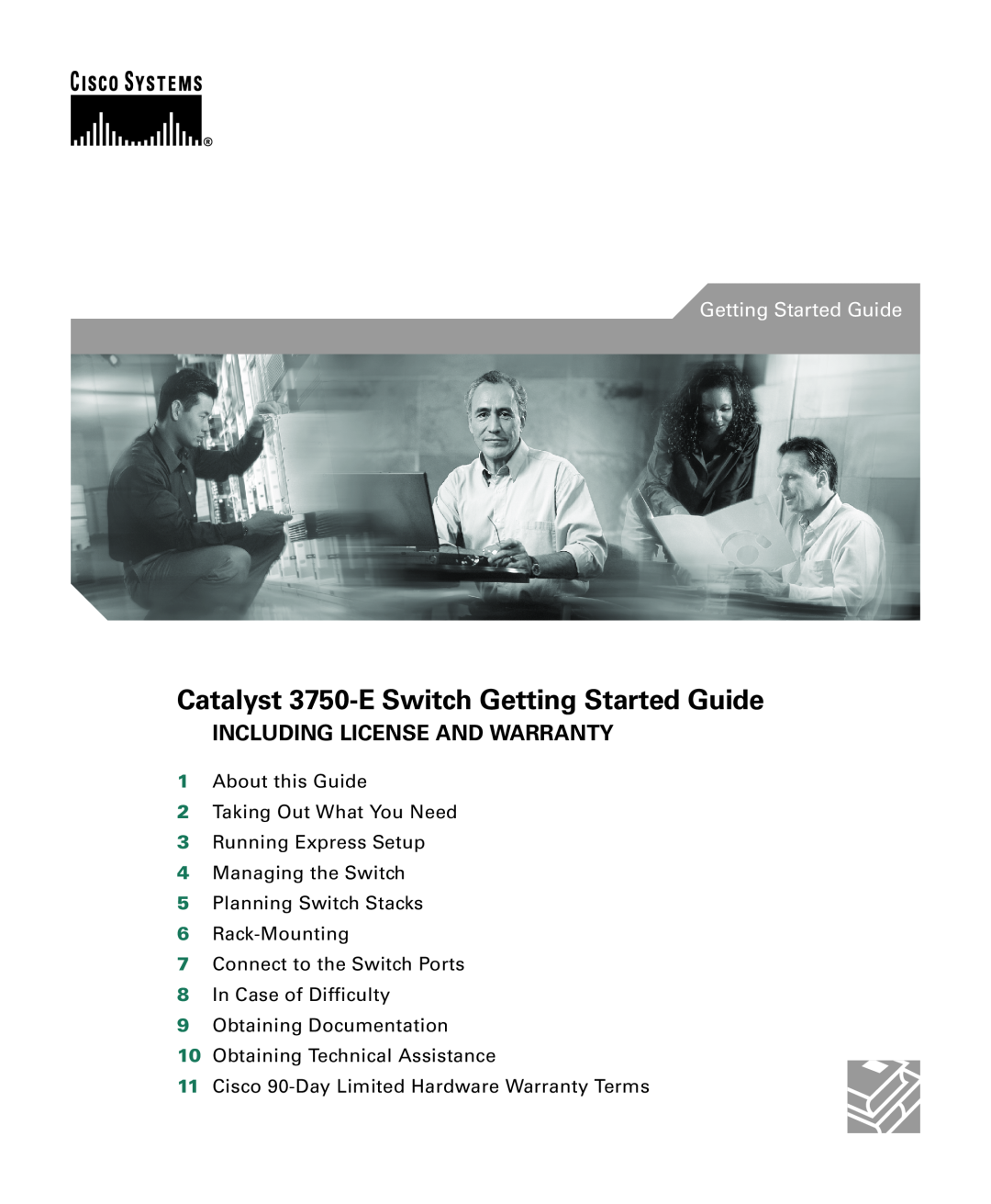Cisco Systems 3750E-48PD-F manual Catalyst 3750-E Switch Getting Started Guide, Including License And Warranty 