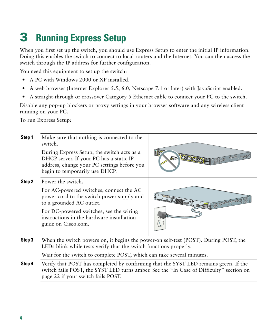 Cisco Systems 3750E-48PD-F manual Running Express Setup 