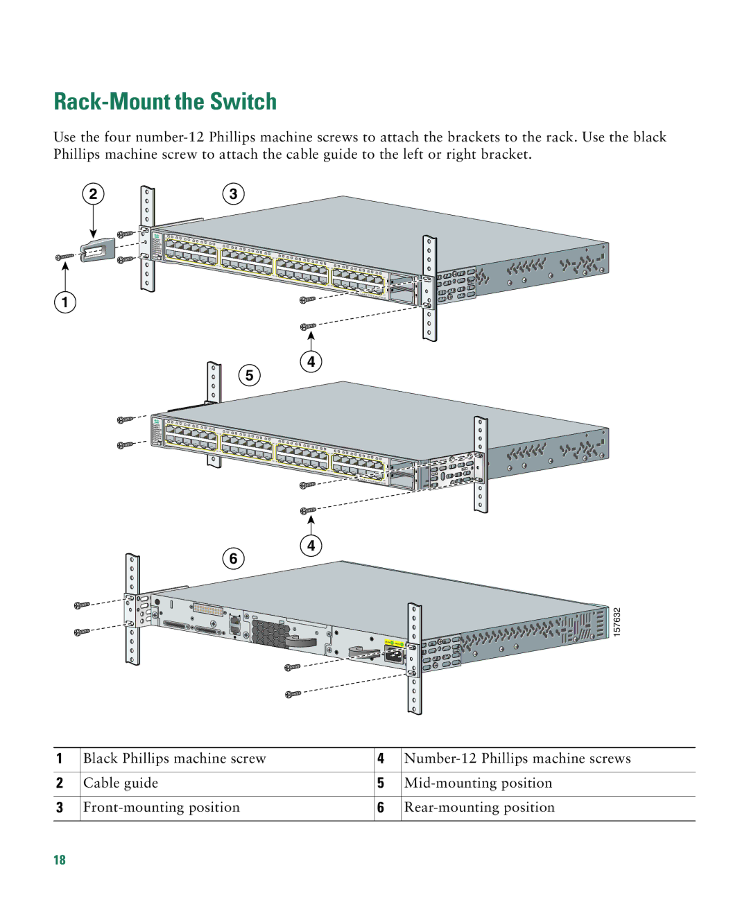 Cisco Systems 3750E-48PD-F manual Rack-Mount the Switch 