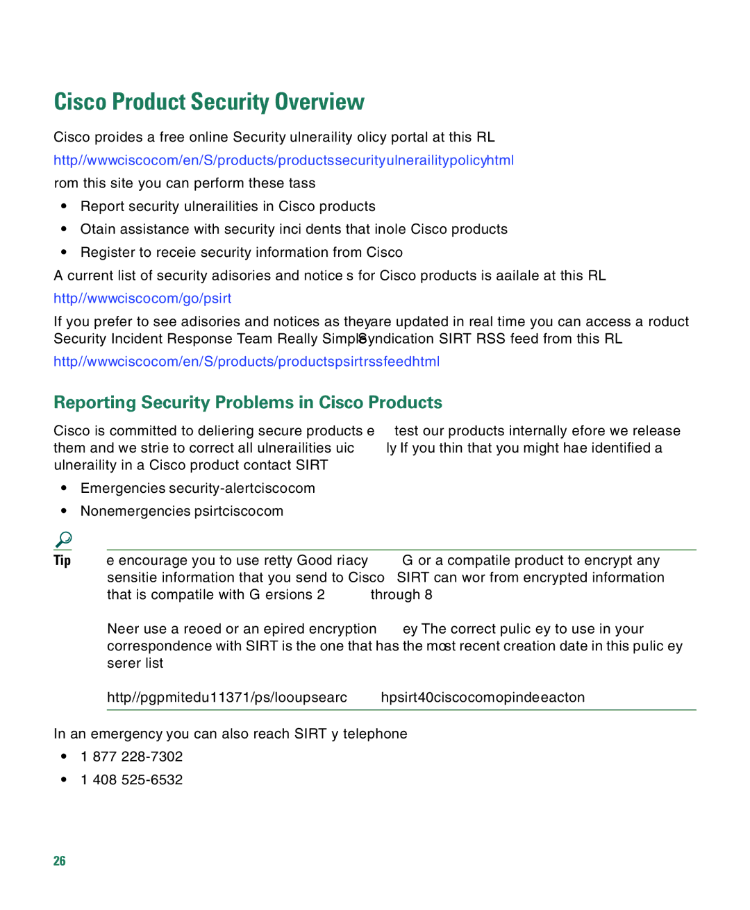 Cisco Systems 3750E-48PD-F manual Cisco Product Security Overview, Reporting Security Problems in Cisco Products 