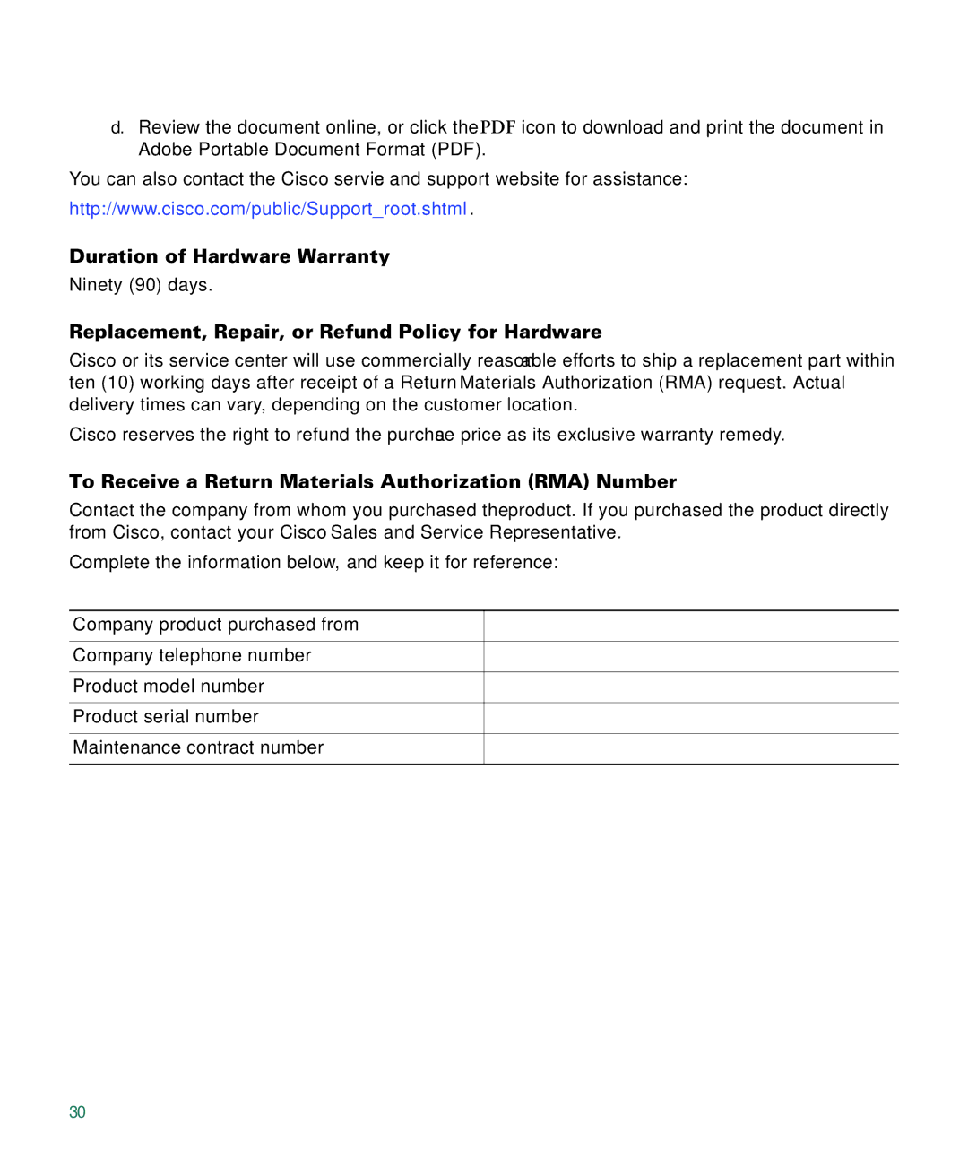 Cisco Systems 3750E-48PD-F manual Duration of Hardware Warranty 