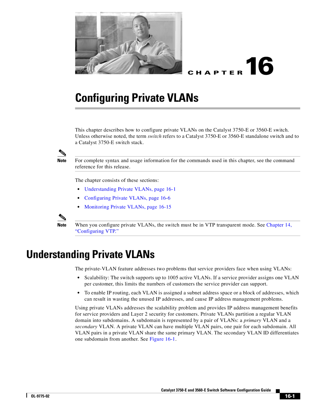 Cisco Systems 3750E manual Configuring Private VLANs, Understanding Private VLANs, 16-1 