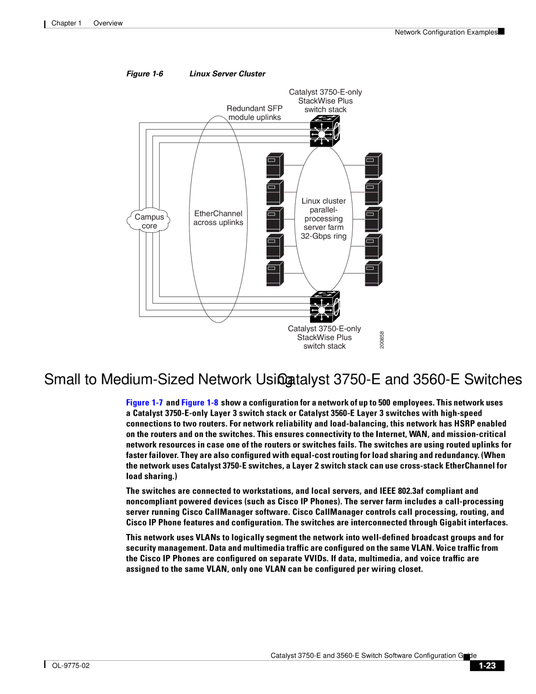 Cisco Systems 3750E manual Linux Server Cluster 