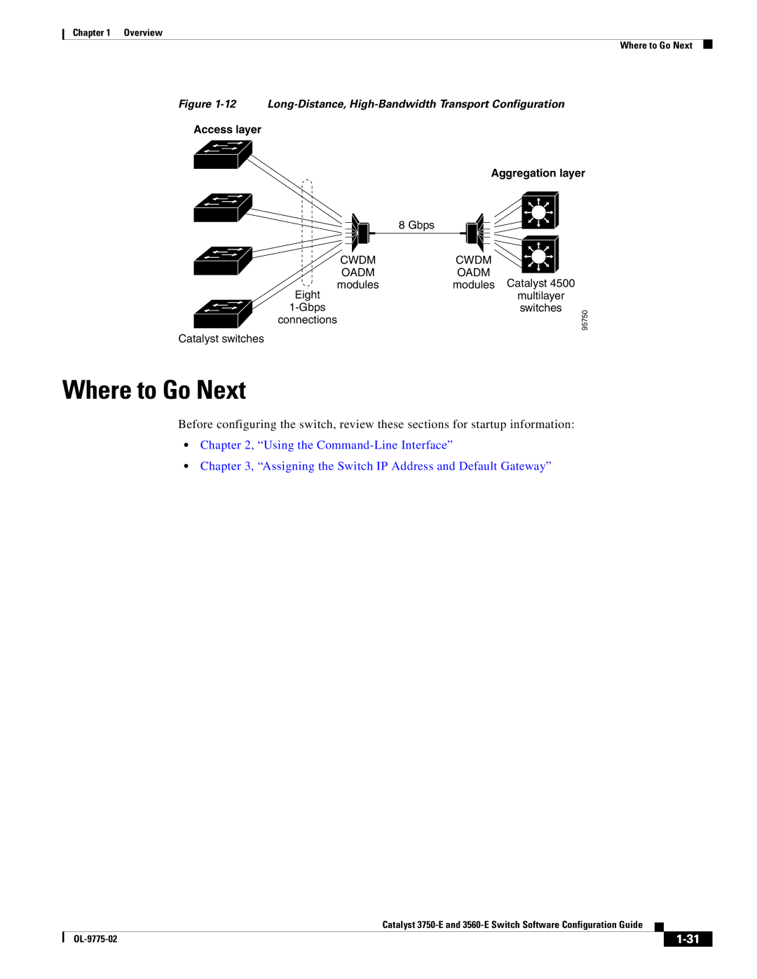 Cisco Systems 3750E manual Where to Go Next, Access layer Aggregation layer 