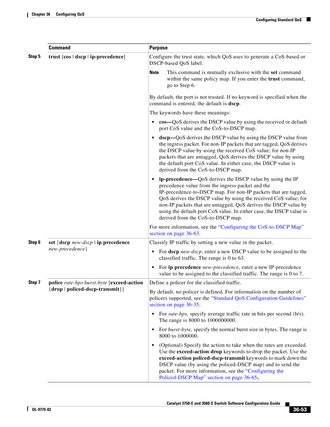 Cisco Systems 3750E manual 36-53 