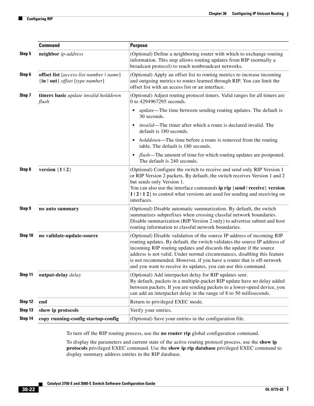 Cisco Systems 3750E manual 38-22 